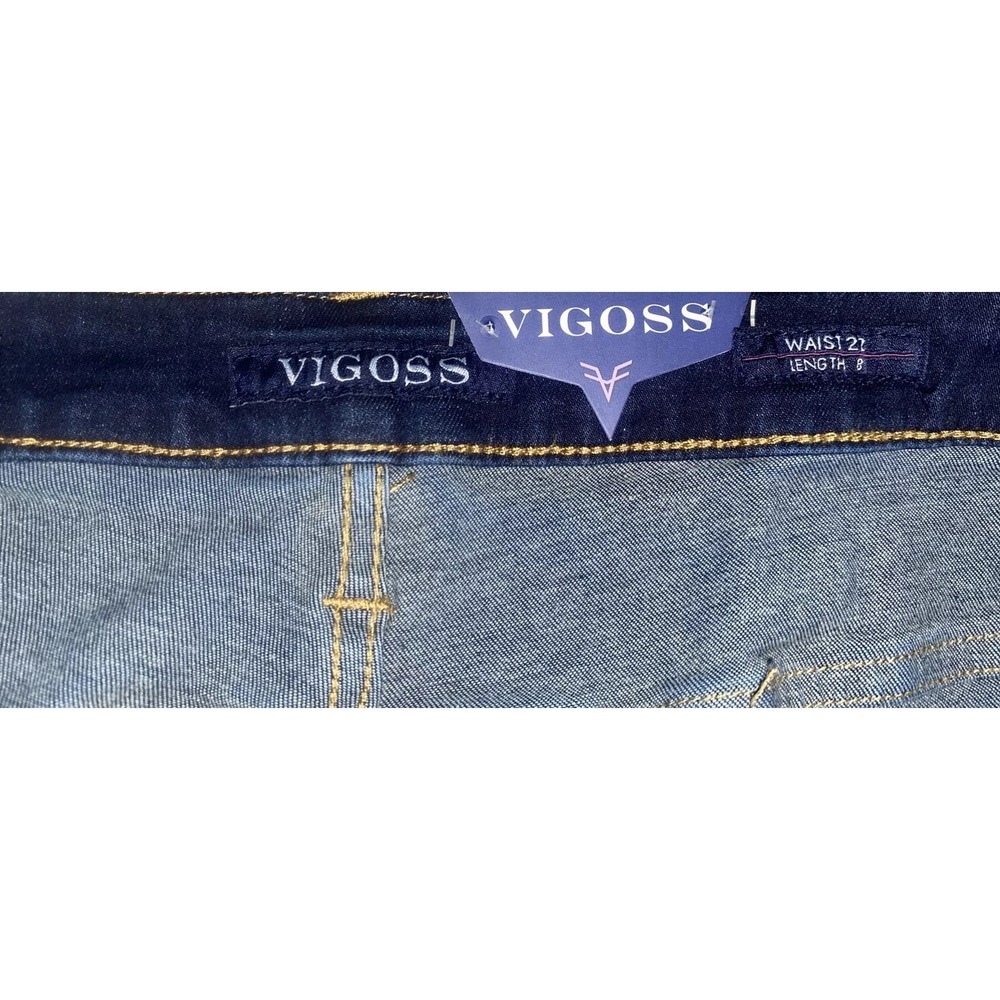 New Women's Vigoss Denim The Chelsea Shorts Plus‎ Sz 27 - Picture 3 of 7